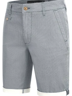 Indicode Herren Chino Shorts - Cuba in hellblau blue stone