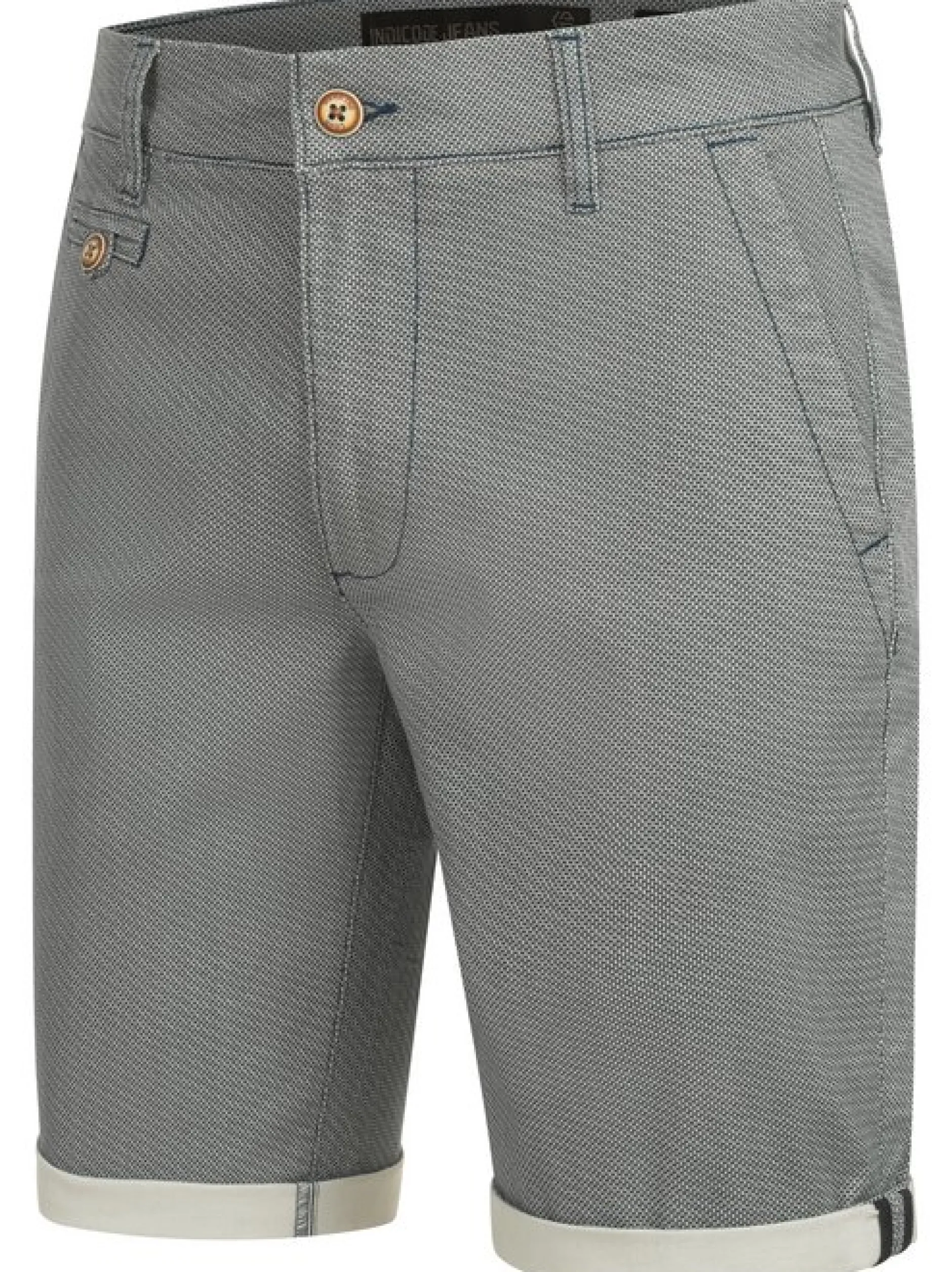Indicode Herren Chino Shorts - Cuba in hellblau blue stone
