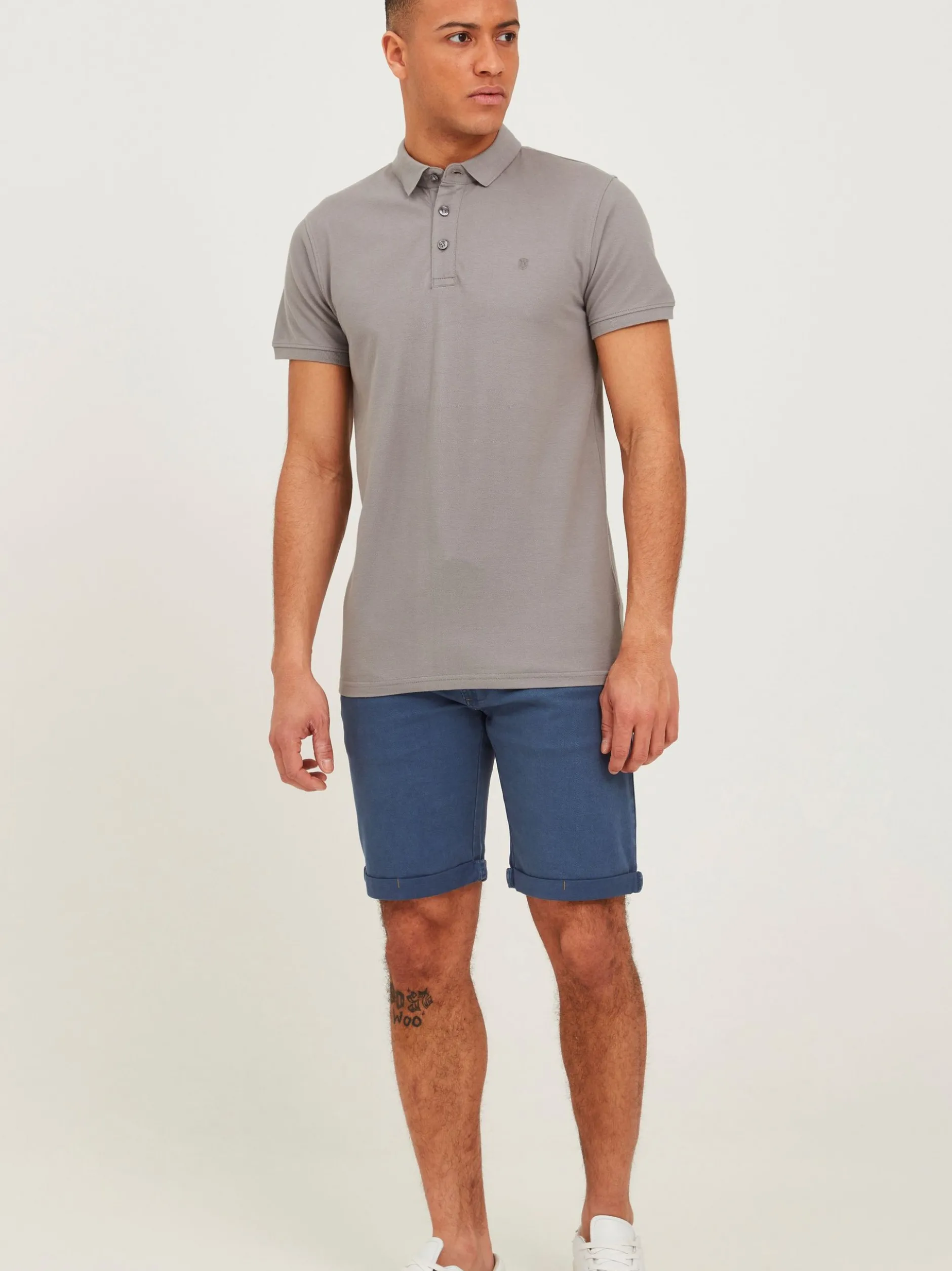 Indicode Herren Chinoshorts - IDMika in blau