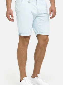 Indicode Herren Chino Shorts - Cuba in hellblau blau
