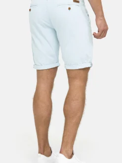Indicode Herren Chino Shorts - Cuba in hellblau blau