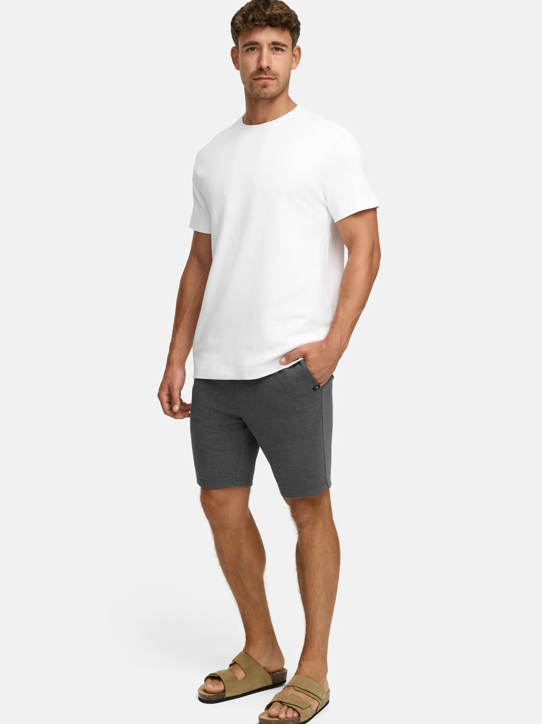Indicode Herren Chino-Shorts - INCowell Short in anthrazit