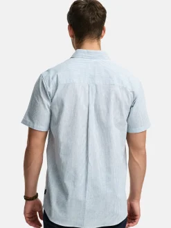 Indicode Herren Hemd Kurzarm - INKiss in hellblau blau