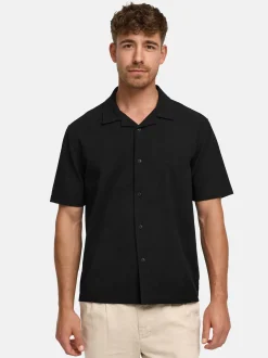 Indicode Herren Hemd Kurzarm - INDaminos Shirt in schwarz