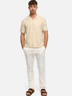 Indicode Herren Hemd Kurzarm - INDaminos Shirt in beige sand