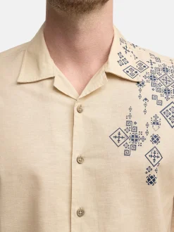 Indicode Herren Hemd Kurzarm - INCotta in aqua blau