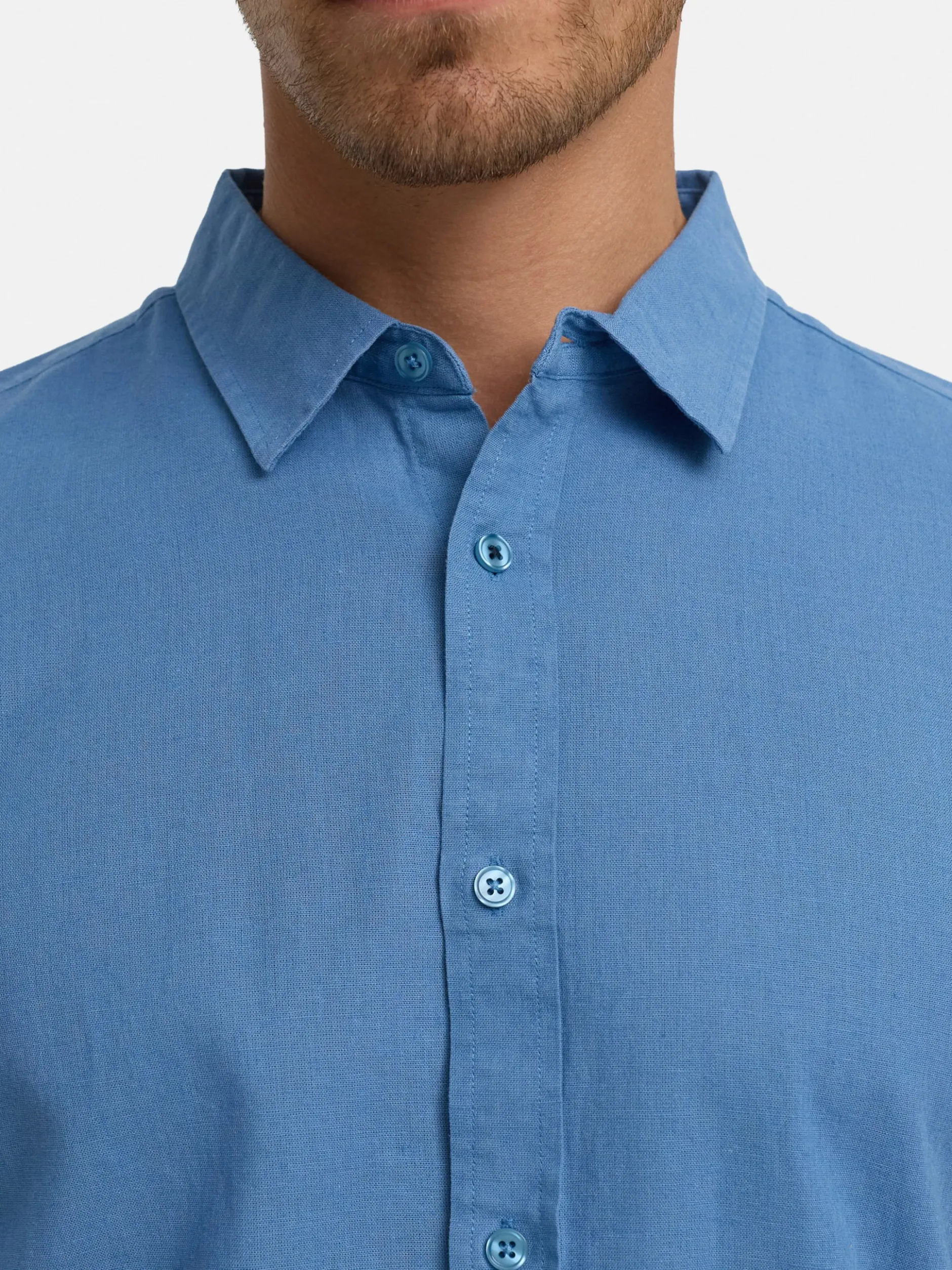 Indicode Herren Hemd Kurzarm - INCeppo in blau
