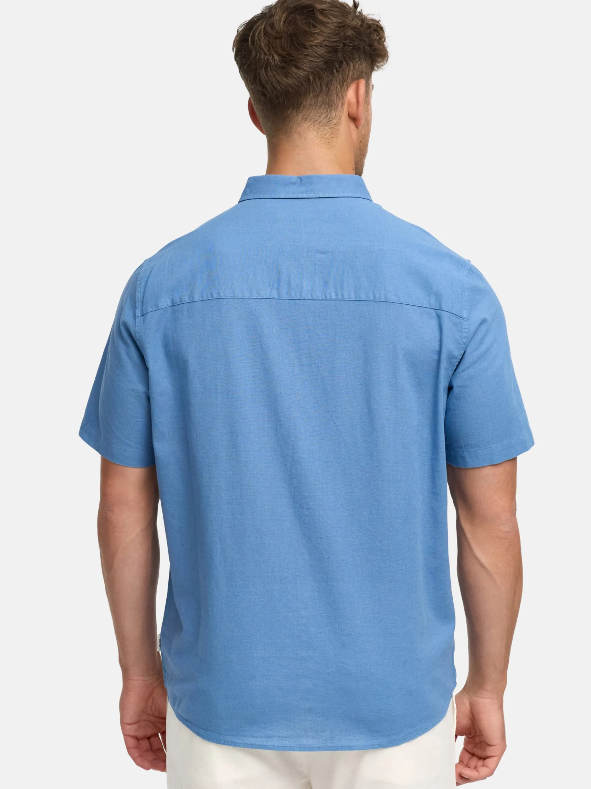 Indicode Herren Hemd Kurzarm - INCeppo in blau