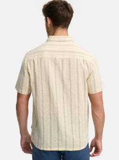 Indicode Herren Hemd Kurzarm - INJulio in beige