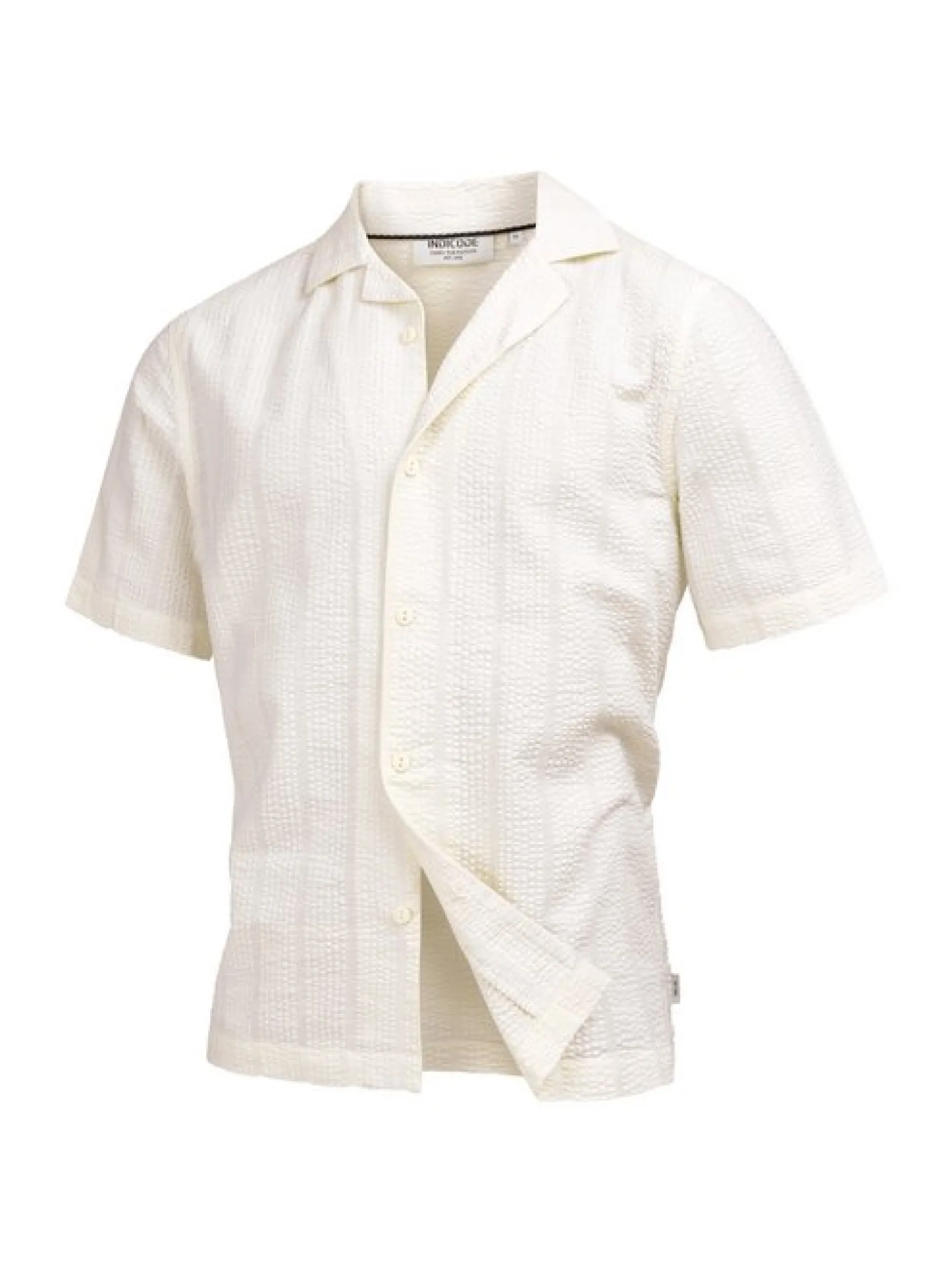 Indicode Herren Hemd Kurzarm - INWallz in vanille beige