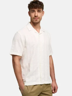 Indicode Herren Hemd Kurzarm - INWallz in vanille beige