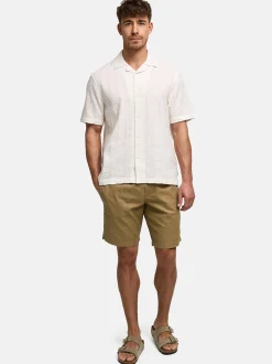 Indicode Herren Hemd Kurzarm - INWallz in vanille beige