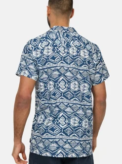 Indicode Herren Hemd Kurzarm - INFrey in marine