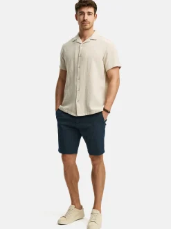 Indicode Herren Hemd Kurzarm - INCosby in beige taupe