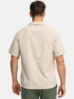 Indicode Herren Hemd Kurzarm - INDriller in beige taupe