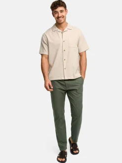 Indicode Herren Hemd Kurzarm - INDriller in beige taupe