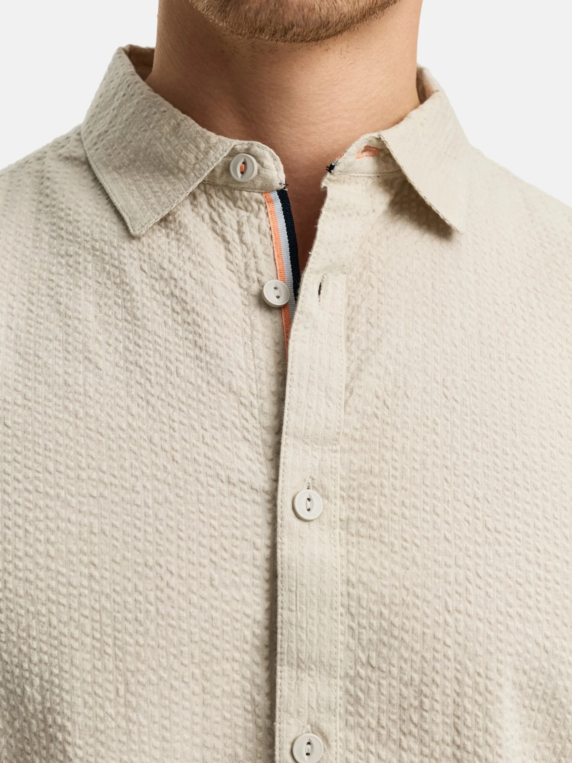 Indicode Herren Hemd Kurzarm - INMaribo in beige taupe