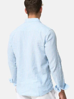 Indicode Herren Hemd Langarm - Brayden in hellblau