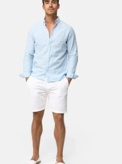 Indicode Herren Hemd Langarm - Brayden in hellblau