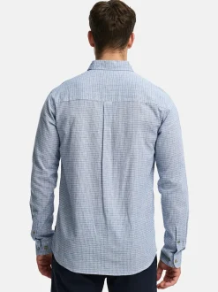 Indicode Herren Hemd Langarm - INTerra in aqua blau