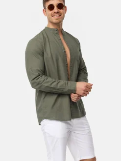 Indicode Herren Hemd Langarm - INRaffi in khaki