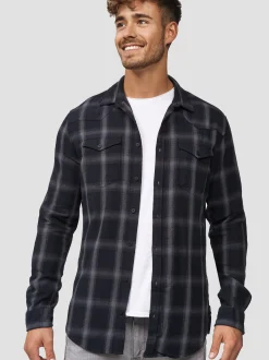 Indicode Herren Hemd Langarm - Altin in schwarz