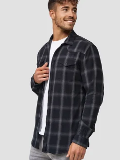 Indicode Herren Hemd Langarm - Altin in schwarz