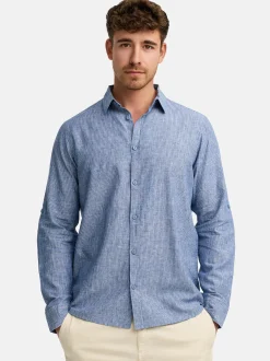 Indicode Herren Hemd Langarm - INTheon in blau marine
