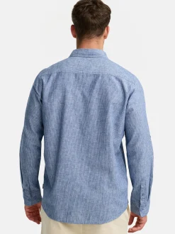 Indicode Herren Hemd Langarm - INTheon in blau marine
