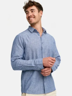 Indicode Herren Hemd Langarm - INTheon in blau marine