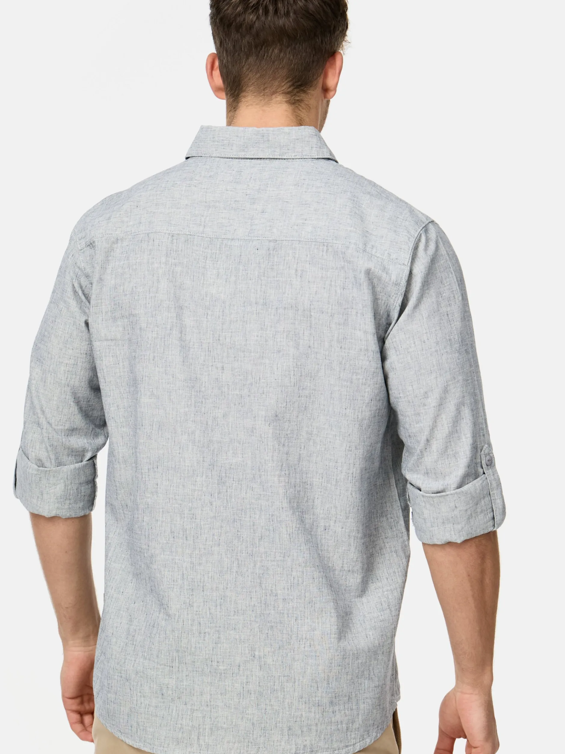 Indicode Herren Hemd Langarm - INBran in blau bleached