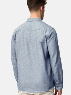 Indicode Herren Hemd Langarm - Kepner in aqua blau
