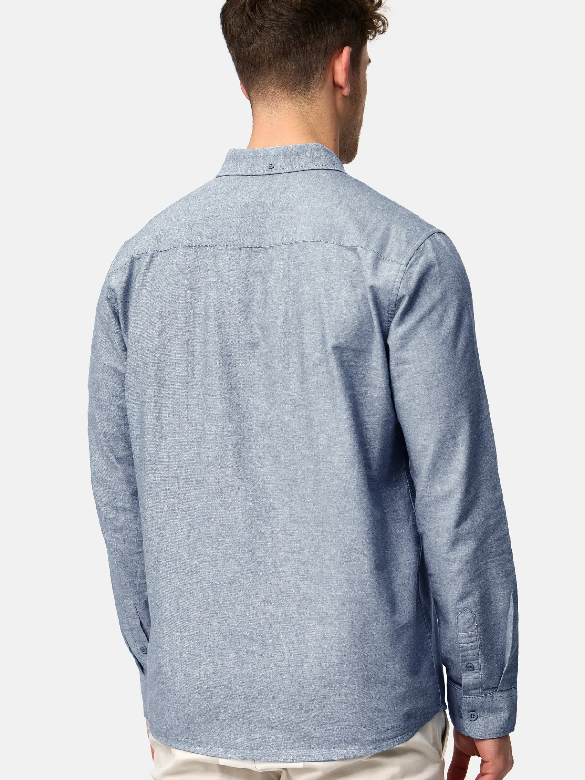Indicode Herren Hemd Langarm - Kepner in aqua blau