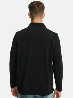 Indicode Herren Hemd Langarm - INNemoto Zip Shirt in schwarz