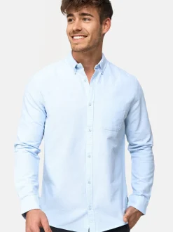 Indicode Herren Hemd Langarm - Kepner in hellblau blau