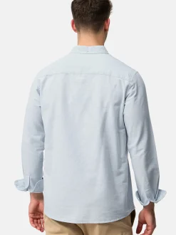 Indicode Herren Hemd Langarm - Kepner in hellblau blau