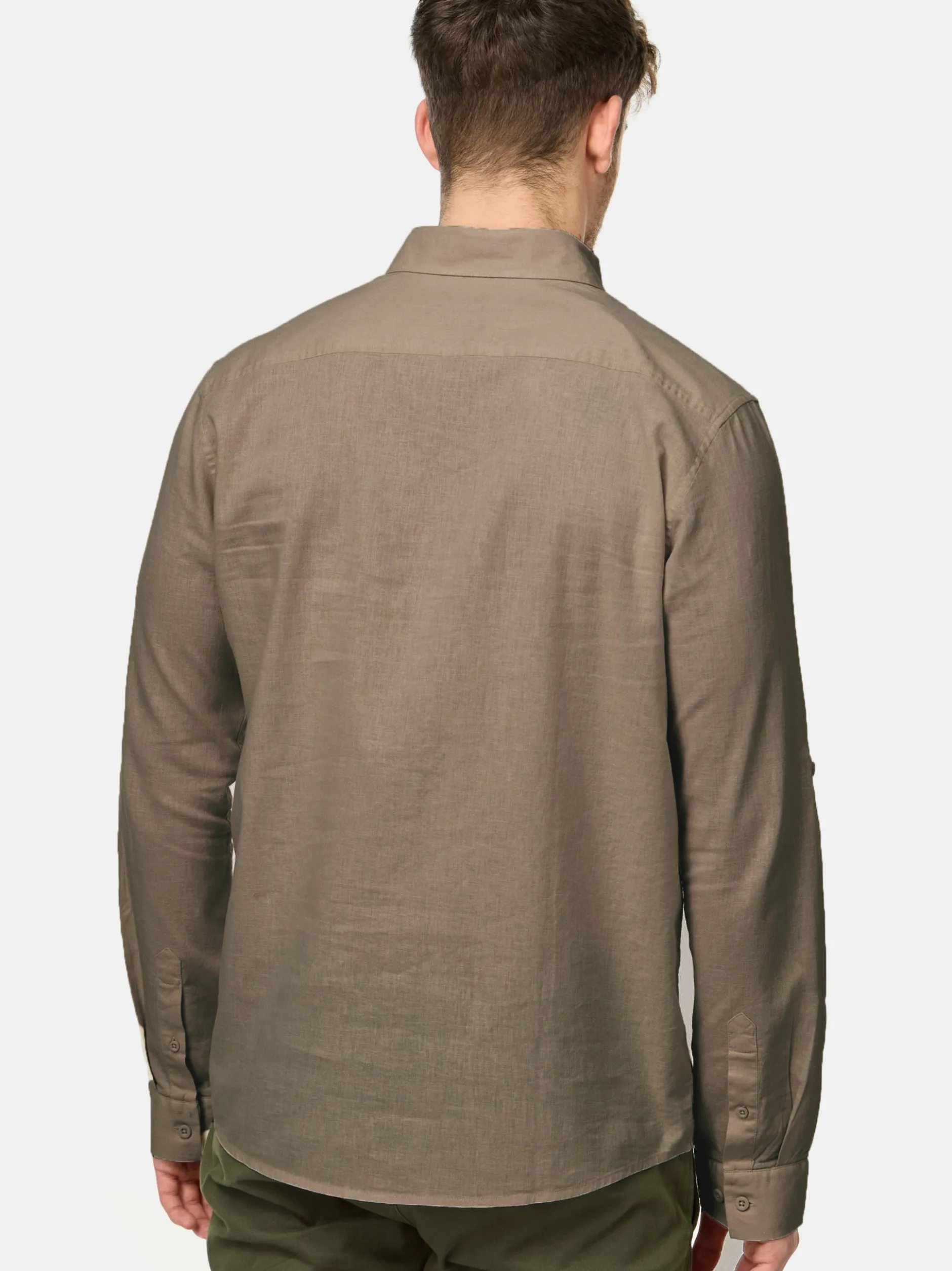 Indicode Herren Hemd Langarm - Brayden in beige sand