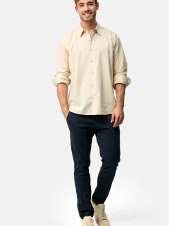 Indicode Herren Hemd Langarm - INSville in beige sand