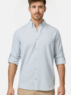 Indicode Herren Hemd Langarm - INBran in hellblau blau