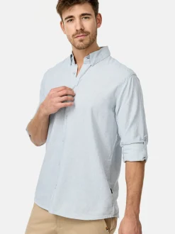 Indicode Herren Hemd Langarm - INBran in hellblau blau