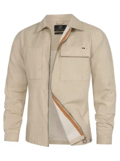 Indicode Herren Hemd Langarm - INEuron in beige sand
