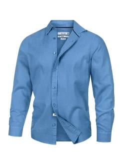 Indicode Herren Hemd Langarm - INCeppo in blau