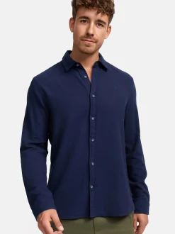 Indicode Herren Hemd Langarm - INGilman in marine
