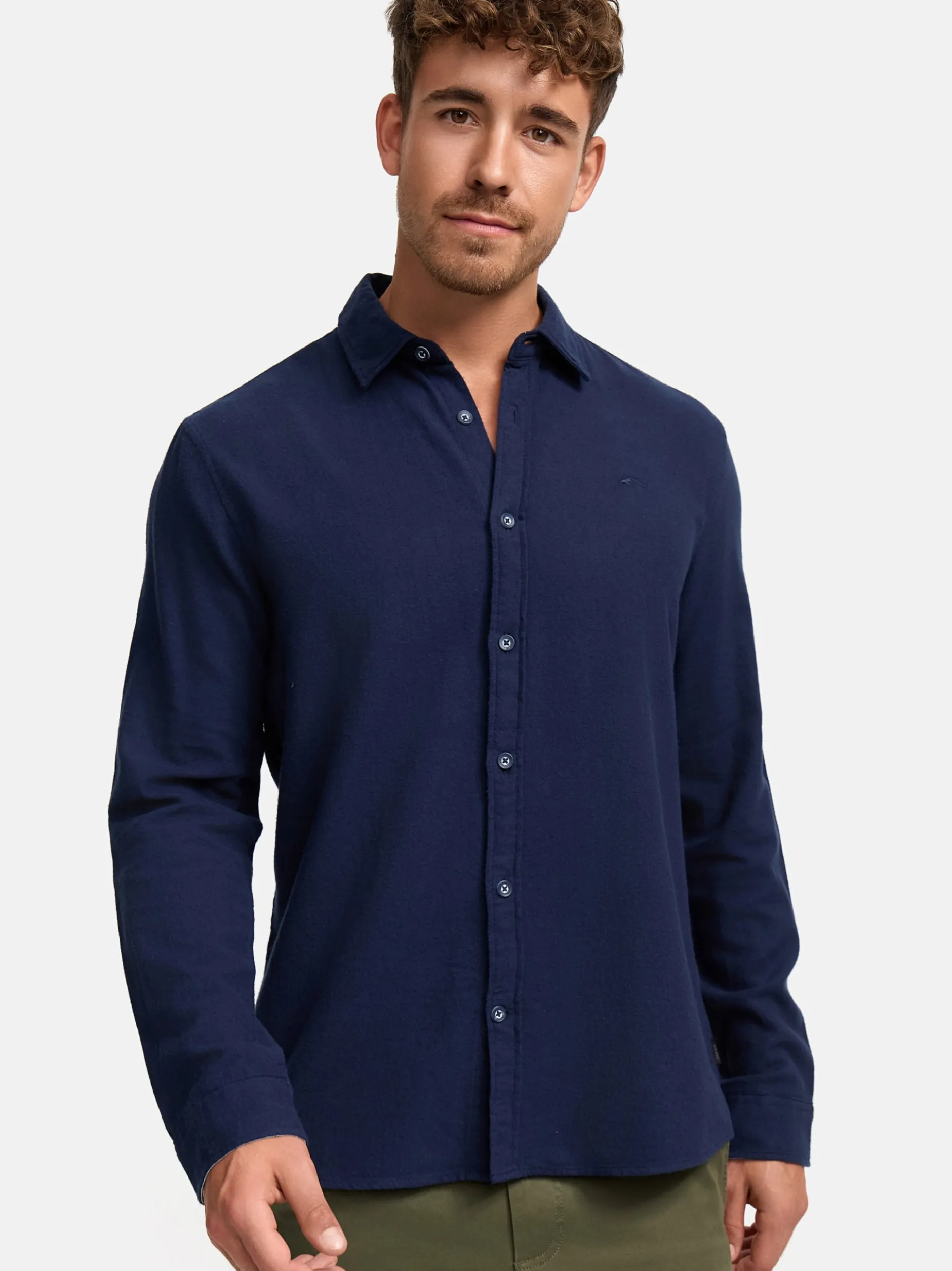 Indicode Herren Hemd Langarm - INGilman in marine