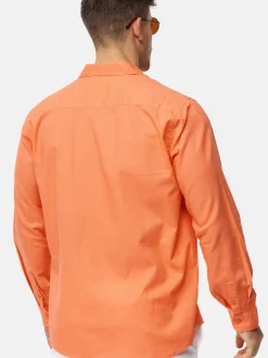 Indicode Herren Hemd Langarm - INSville in aprikot orange