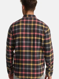 Indicode Herren Hemd Langarm - Riverside in anthrazit grau