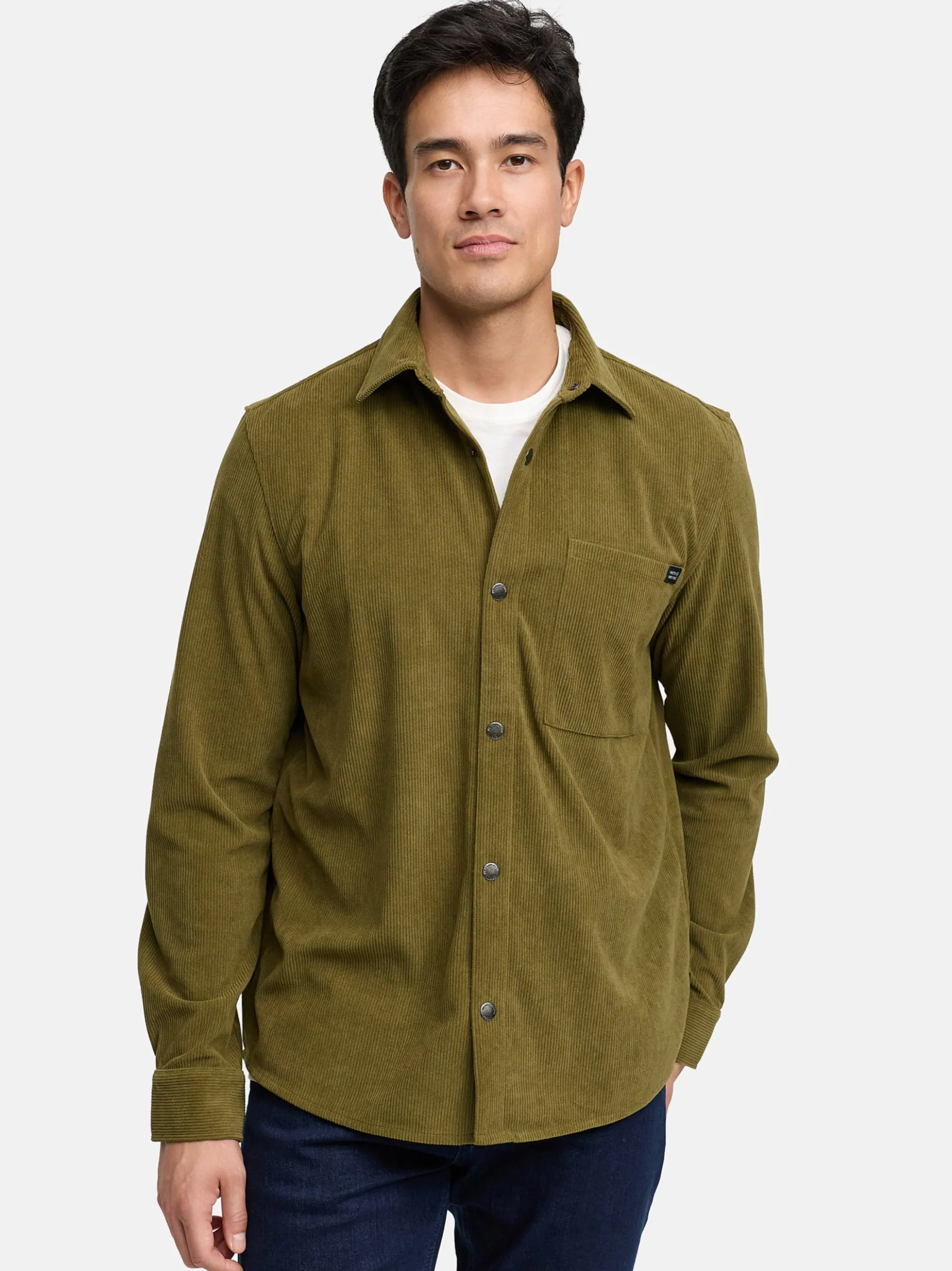 Indicode Herren Hemd Langarm - INNemoto Shirt in oliv khaki