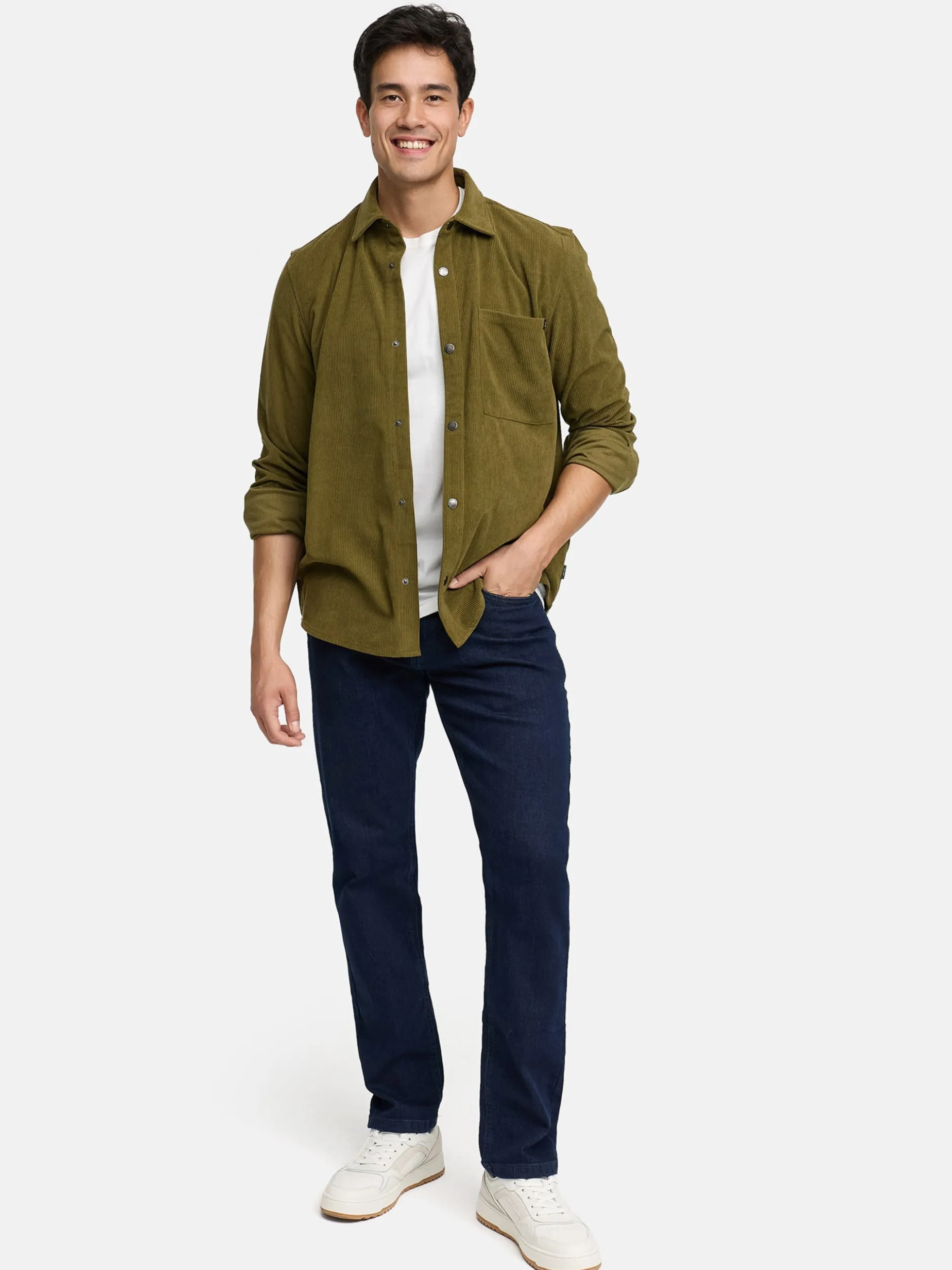 Indicode Herren Hemd Langarm - INNemoto Shirt in oliv khaki
