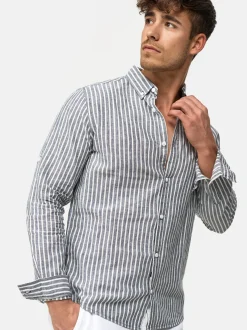 Indicode Herren Hemd Langarm - Brayden in marine