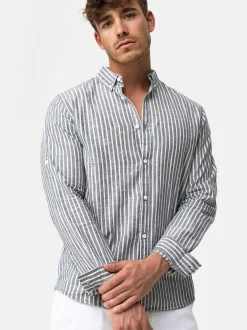 Indicode Herren Hemd Langarm - Brayden in marine